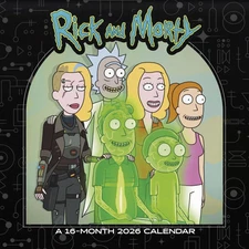 Trends International,  Rick and Morty 2026 Wall Calendar, 12'' X 12'', 16-Month