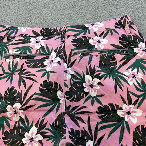 Hudson & Barrow NYC Shorts Mens 33 Pink Tropical Hawaiian Floral Camo Adult - Picture 15 of 15