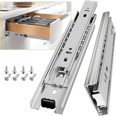 Schubladenschienen Vollauszug 350mm Schwerlastauszug 45kg Möbel Weiß