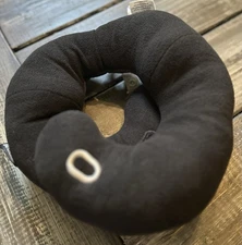 BCOZZY Neck Pillow for Travel Double Support Head Neck Large W Tote Black