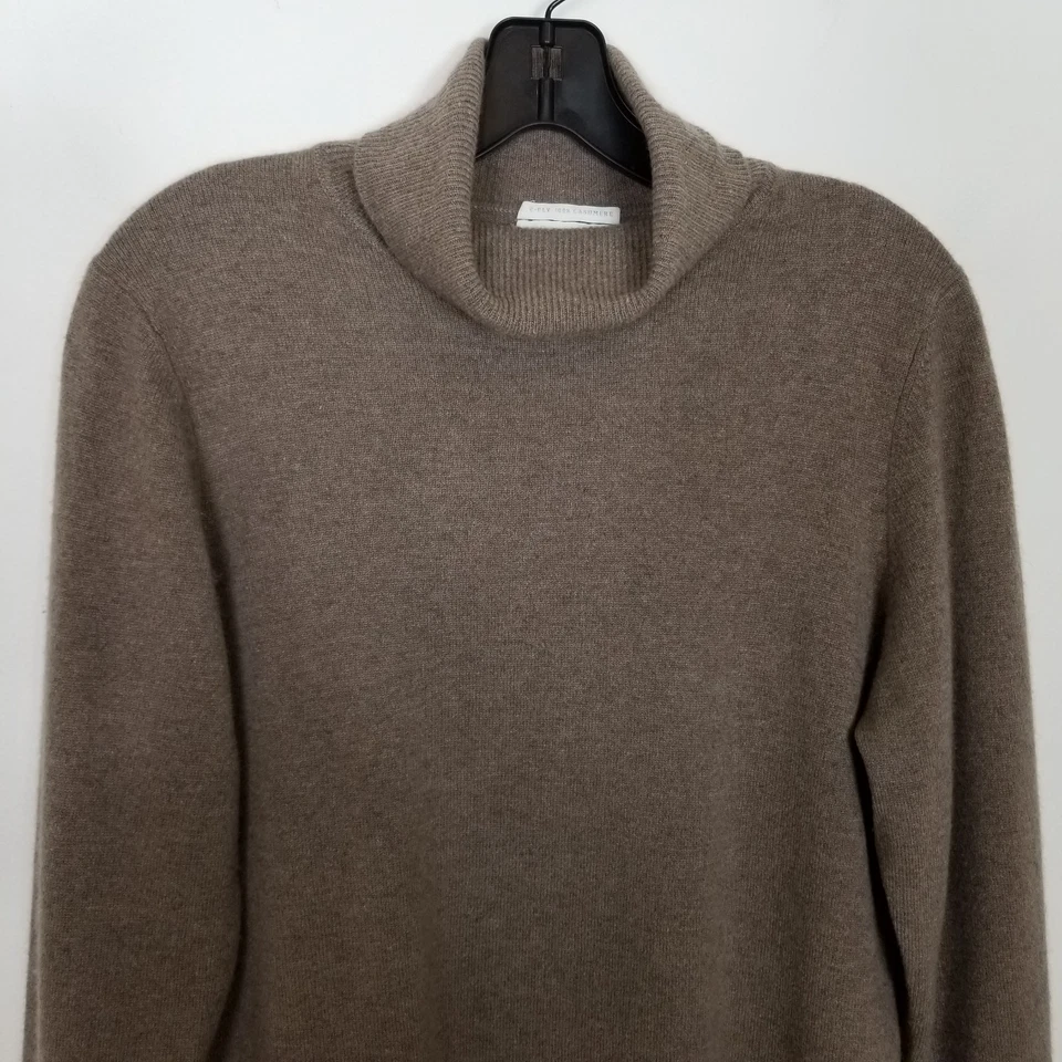 Charter Club Women 2 Ply Cashmere Turtleneck Pullover Sweater Sz M Light Brown - Image 2 of 4