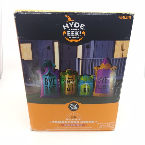 Hyde & EEK! Boutique 7 1/2 ft  Halloween Tombstone Scene - Inflatable - Picture 1 of 9