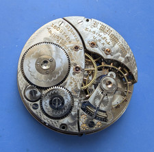 VINTAGE 16 SIZE ELGIN 21 JEWEL B.W RAYMOND POCKET WATCH PARTS GRADE 391 MODEL 15