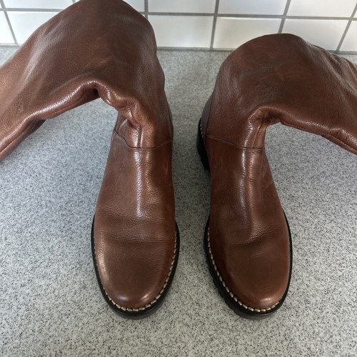 RARO! Botas a presión laterales Michael Kors de cuero vicuña 'Blizzard' para mujer talla 6 M - Imagen 5 de 9