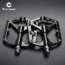 West Biking Bicycle Pedals Carbon Fiber Axle 3 Bearing Bike Pedal 916 Black West Biking Bicycle Pedals Carbon Fiber Axle 3 Bearing Bike Pedal 916 Black