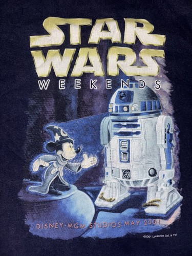 Vintage Walt Disney World Star Wars Weekend 2001 Graphic T-Shirt Size Large - Picture 4 of 6