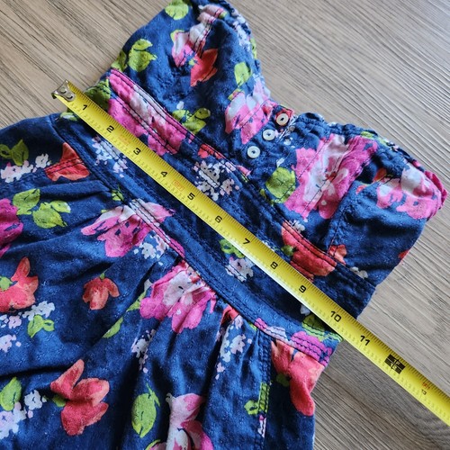Mini Vestido Gilly Hicks Tubo Sin Tirantes Juniors XS Bolsillos Sin Mangas Floral Playa - Imagen 10 de 15