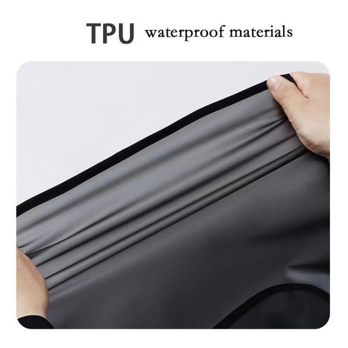 Waterproof Kitchen Apron Transparent Black Cleaning Aprons Work Apron - Picture 4 of 9
