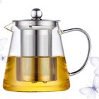  550 Ml Tea Infuser Teapot Glass Teakettle for Boiled Water Clear Container