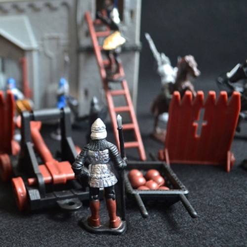Medieval Knights Castle Soldiers Infantry Figures Playset Toy - Picture 9 of 11