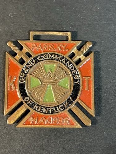 1936 Knights Templar Paris Kentucky Watch Fob