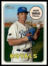 2018 Topps Heritage Jason Vargas #417 Short Print SP Kansas City Royals