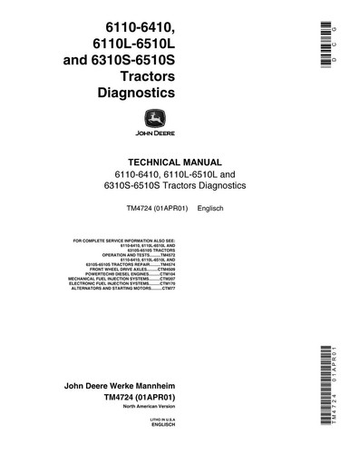 JOHN DEERE 6110L 6310S 6410S TRAKTOR DIAGNOSEHANDBUCH + !BONUS! - Bild 4 von 7