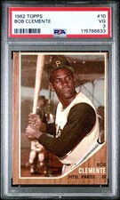 1962 TOPPS 10 BOB ROBERTO CLEMENTE PSA 3 115786633