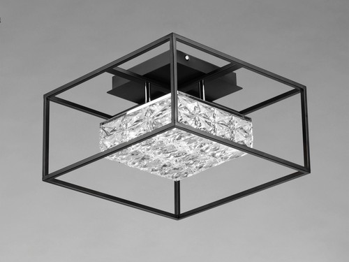 ET2 E23300-20 Black Zephyr 16"W Integrated Led Flush Mount Ceiling Fixture - Picture 6 of 6
