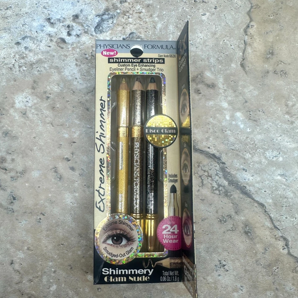 3 X Physicians Formula Shimmer Strips Eye Enhancing Eyeliner Trio, Glam Nude - Image 3 of 4