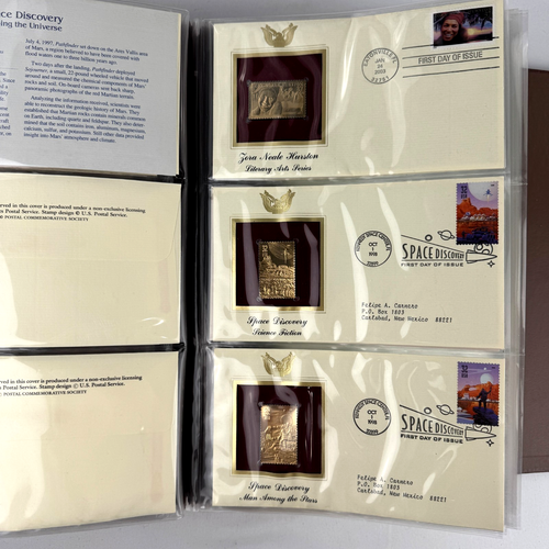 Réplicas doradas de estampillas de Estados Unidos en oro de 22 quilates 1995-1997 (26 estampillas) - Imagen 5 de 14