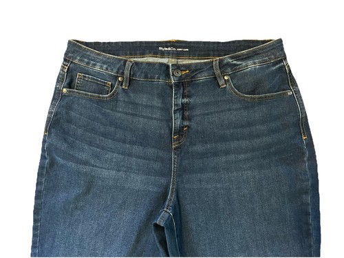 Style & Co. Damen CURVY CAPRI Tapered Leg Jeans Caprii Hose Gr. 18 - Bild 3 von 5