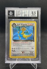 BGS 8.5 Dark Dragonite 5/110 Team Rocket 2000 Pokemon Error Missing Holo Foil
