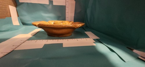 Vintage Pottery Candle Holder 3004 – Brown Drip Glaze Ceramic Floral Base - Picture 3 of 7
