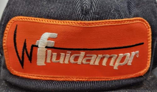 Fluidampr Black Snapback Embroidered Adjustable Cap Hat Mesh Back Made in U.S.A - Picture 2 of 10