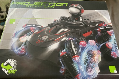 PROJECTION STUNT CAR. BLACK &RED. 360’ ROTATION. AGE 3+. BRAND NEW BOXED. - Picture 2 of 8