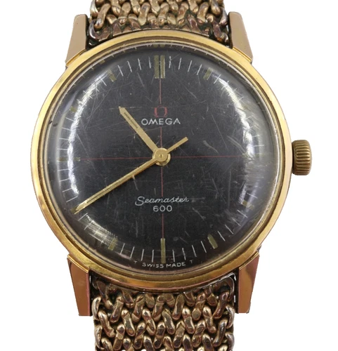OMEGA Seamaster 600 Manual- Technical Dial Gold Filled Watch circa 1966, working