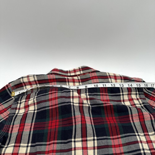 LRL Ralph Lauren Jeans Co Plaid Shirt Womens Size PL Roll Tab Sleeve - Picture 6 of 9