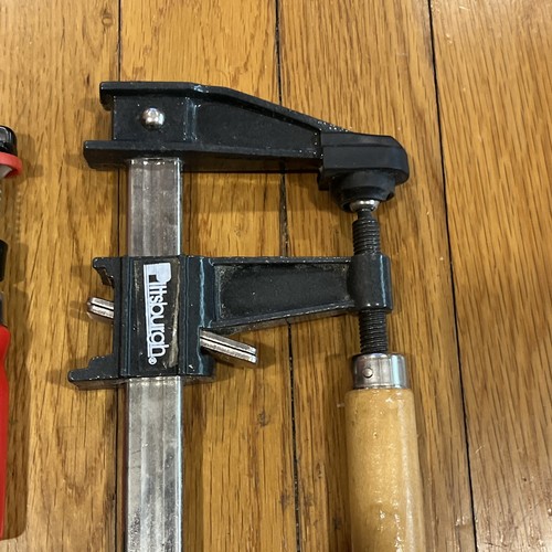 Bessey LM2.004 4" Bar Clamp Wood 2" Throat Depth (LOT OF 2) And Pittsburgh 6” - Picture 4 of 7