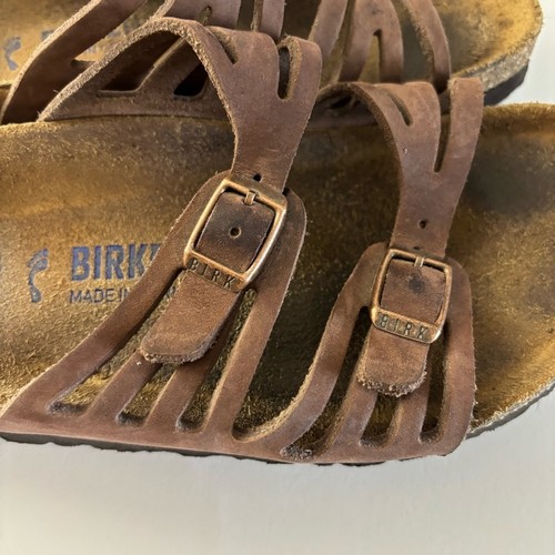 Birkenstock Damen Braun Leder Riemchen Sandalen Größe 9 US 40 EU Schuhe - Bild 8 von 9