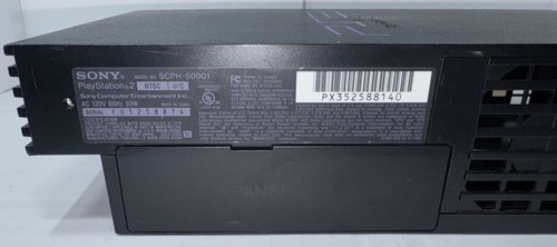 OEM Sony PS2 Fat Black Housing Set SCPH-50001 w Fan Caddy & Exp. Bay Cover Clean - Picture 6 of 12