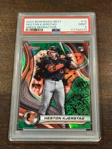 2024 Bowman’s Best Green Refractor Heston Kjerstad #12 12/99 PSA 9