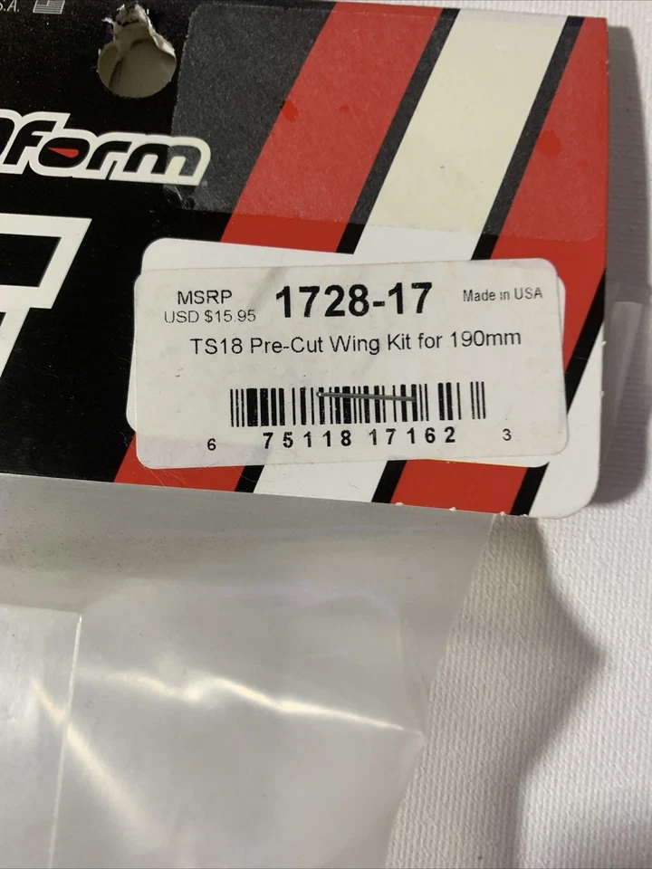 PROTOform TS18 Pre-Cut Wing Kit for 190mm 1728-17 NEW - Image 2 of 4