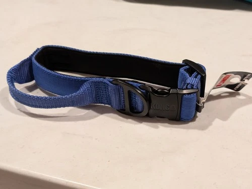 Kong Collar With Handle Blue Sz M