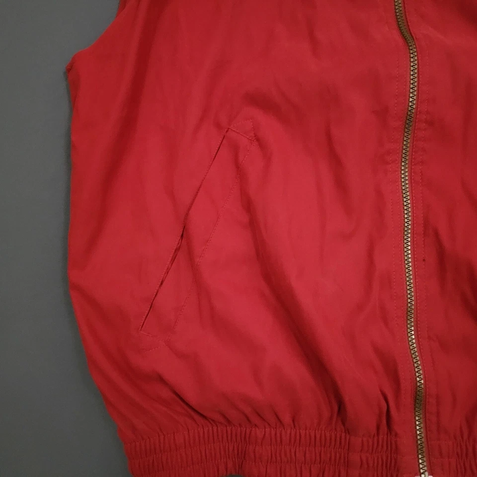 Chaqueta PGA TOUR Para Hombre Mediana M Sin Mangas Cremallera Completa Chaleco Rompevientos Cuello Rojo Foto 3 de 4