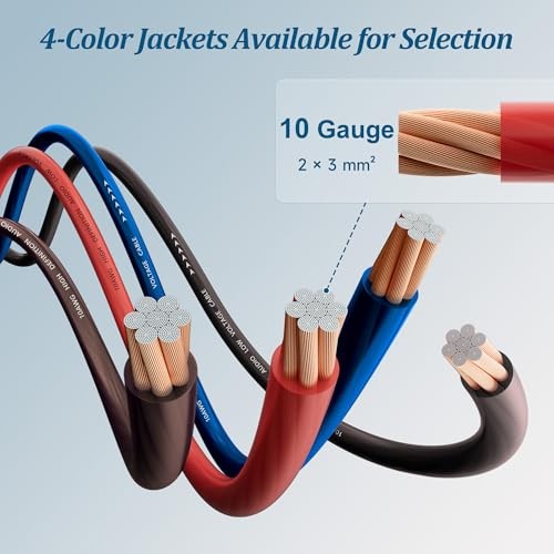 10 Gauge Wire (Each, Red/Black), Low Voltage Primary Automotive 25FT Black+Red - Picture 3 of 7