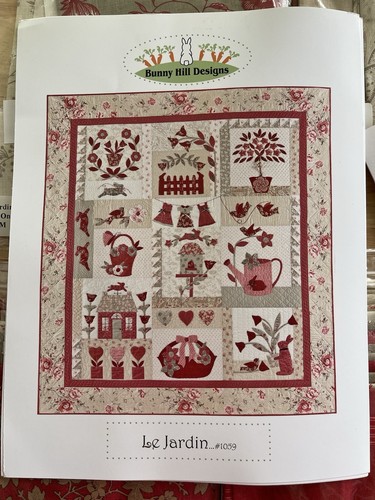 SELTENES Bunny Hill Le Jardin Quilt-Set ~ Muster, Stoffe + Verzierungen 59”x65” - Bild 7 von 24