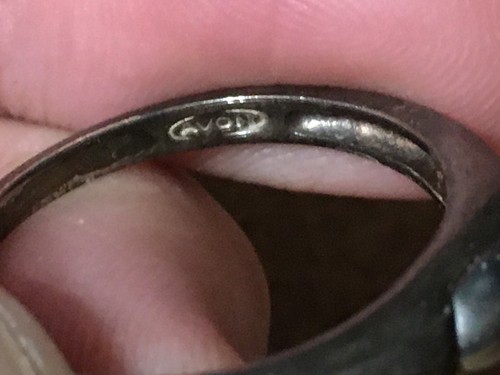 VINTAGE STERLING SILVER 925 AVON DOME STYLE GREY PEARL RING SIZE 9 / WRONGWAY052 - Picture 3 of 6