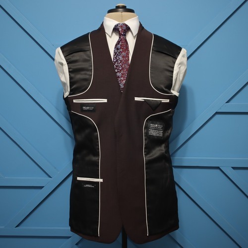 NWT $314 Kenneth Cole Awearness 2 Piece Suit Men 40L Burgundy Modern Pants 40X32 - Picture 7 of 24
