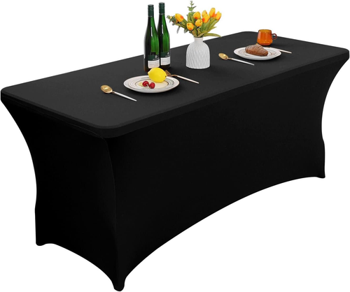 6FT Spandex Table Cover Elastic Patio Tablecloth for Rectangular Folding Tables - Picture 8 of 12