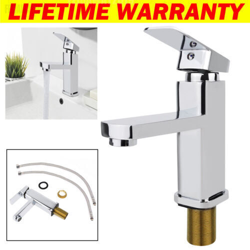 Bathroom Mixer Taps Basin Tap Chrome Wash Sink Mono Lever Modern High Quality - Picture 1 of 11