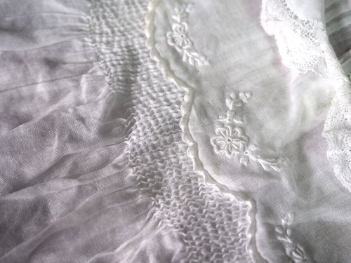 VTG Antique Feltman Pintuck Embroider Handmade Lace Cutwork Christening Gown - Picture 10 of 17
