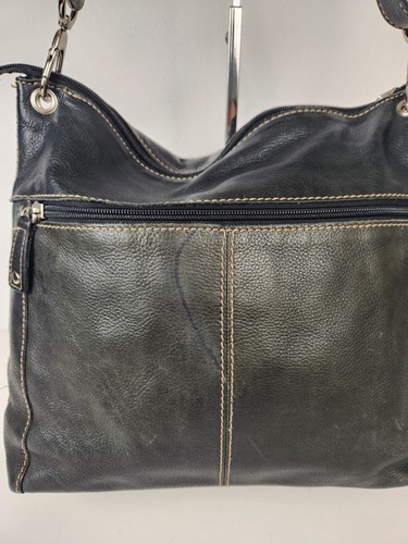 Fossil Black Pebbled Leather SUTTER Crossbody Bag Womens Purse Adjustable Strap - Picture 5 of 9