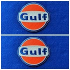 A Pair Of Motorsport Racing Patches Sew / Iron On Badges Gulf (b)