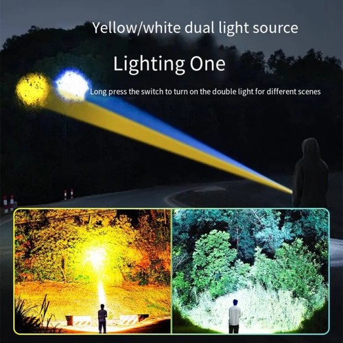 990000LM Most Powerful LED Flashlight Rechargeable Type-c Torch Hunting Light - Picture 2 of 7
