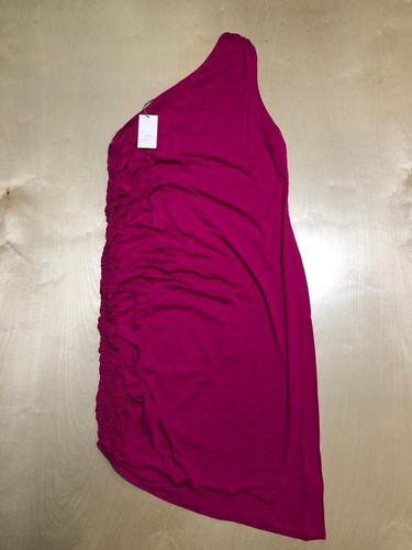 Vestido tejido de un hombro para mujer Un nuevo día rosa talla 2XL hombro descubierto - Imagen 2 de 8