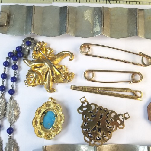 Lot Antique Art Deco Wear Repair Jewelry Mexico Silver Wedding Beads Bracelets + - Picture 9 of 18