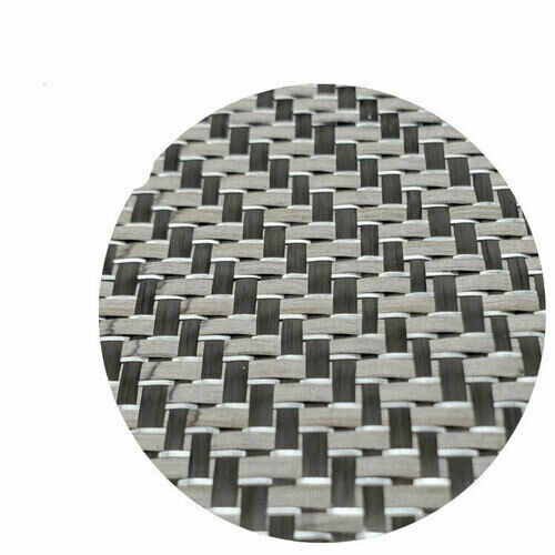 250G Metallic Carbon fiber Silver reflection mixed fabric Carbon cloth 50*100CM - Picture 2 of 10