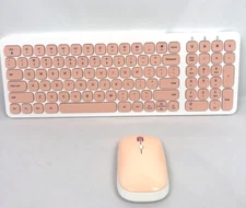 2.4gh Full-Size Slim Wireless Pink Keyboard And Mouse New Open Box