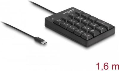 Delock Ziffernblock USB Type-C 19 Tasten schwarz